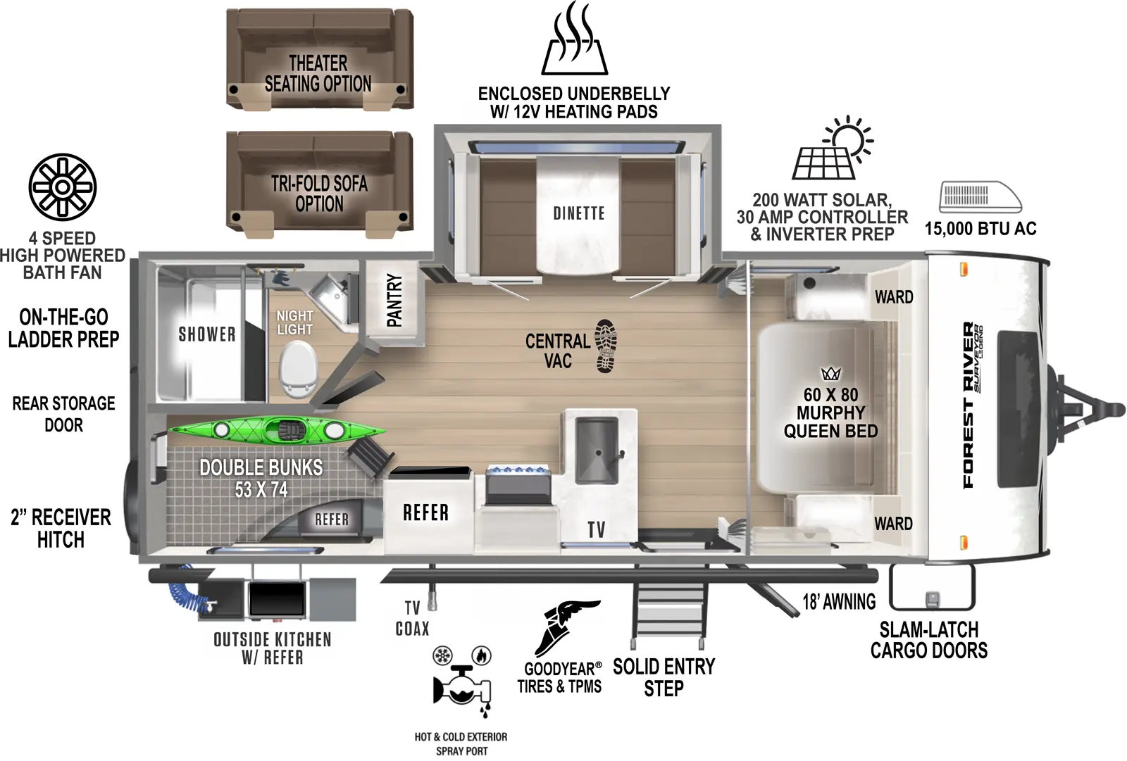 Surveyor Legend 240BHLE - DSO Floorplan